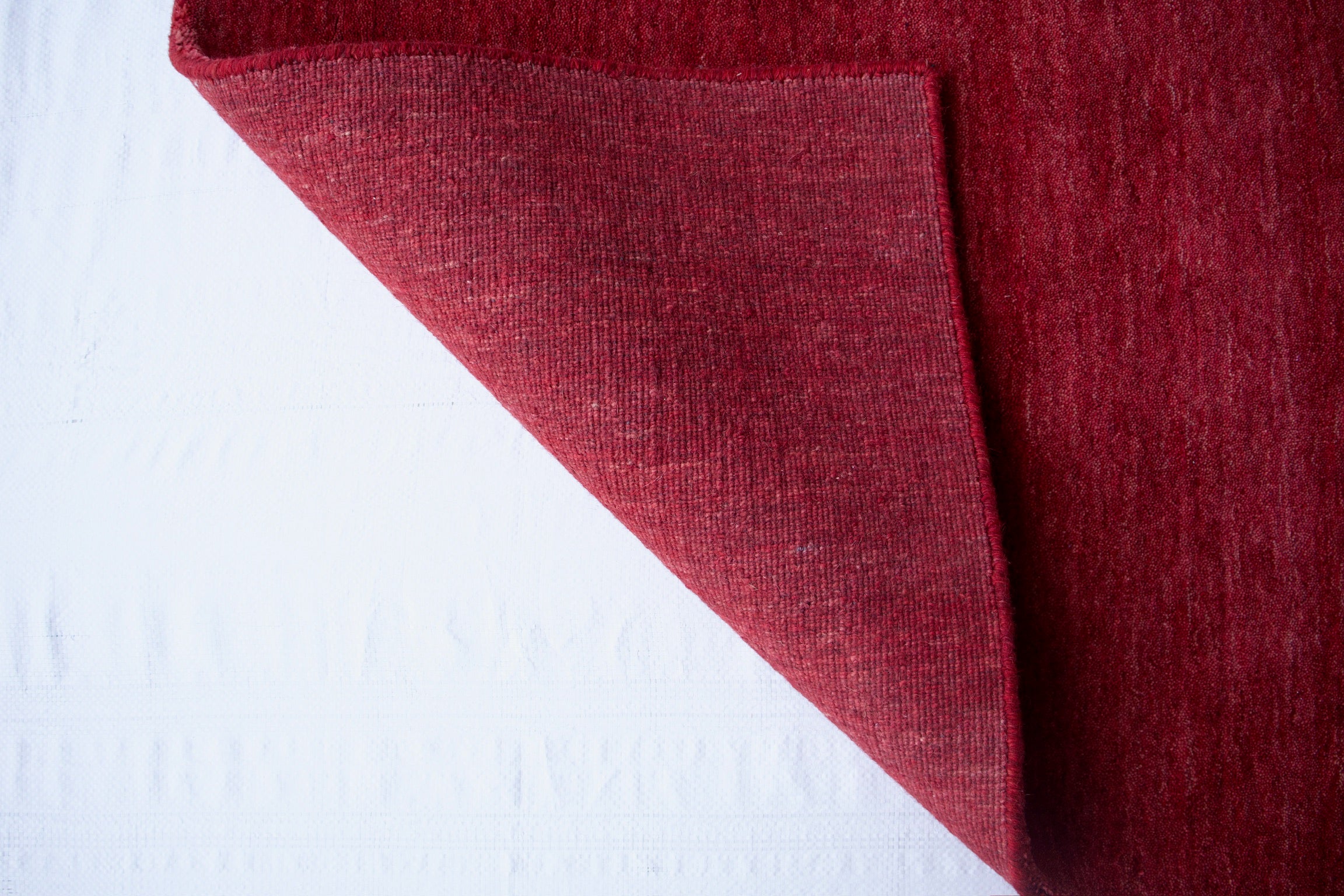 Bright Maroon Handloom Rug