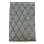 Grey Diamond Pattern Flat Weave Durry