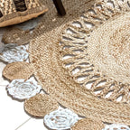 Braided Cotton Natural Jute Rug for Living Spaces Rustic Area Rug