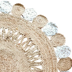 Braided Cotton Natural Jute Rug for Living Spaces Rustic Area Rug