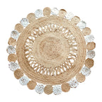 Braided Cotton Natural Jute Rug for Living Spaces Rustic Area Rug