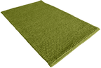 Green Chain Pattern Flat Weave Rug