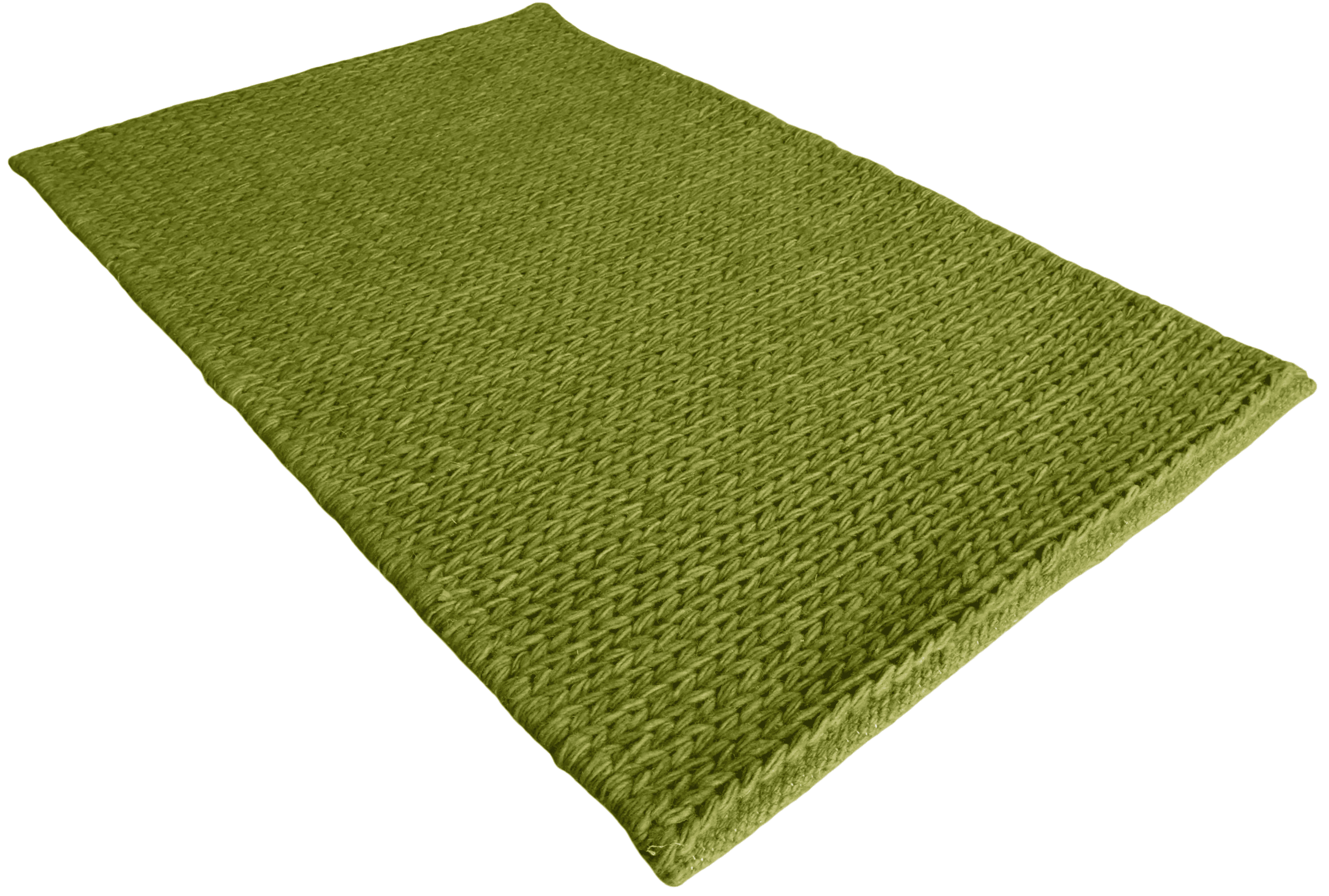 Green Chain Pattern Flat Weave Rug