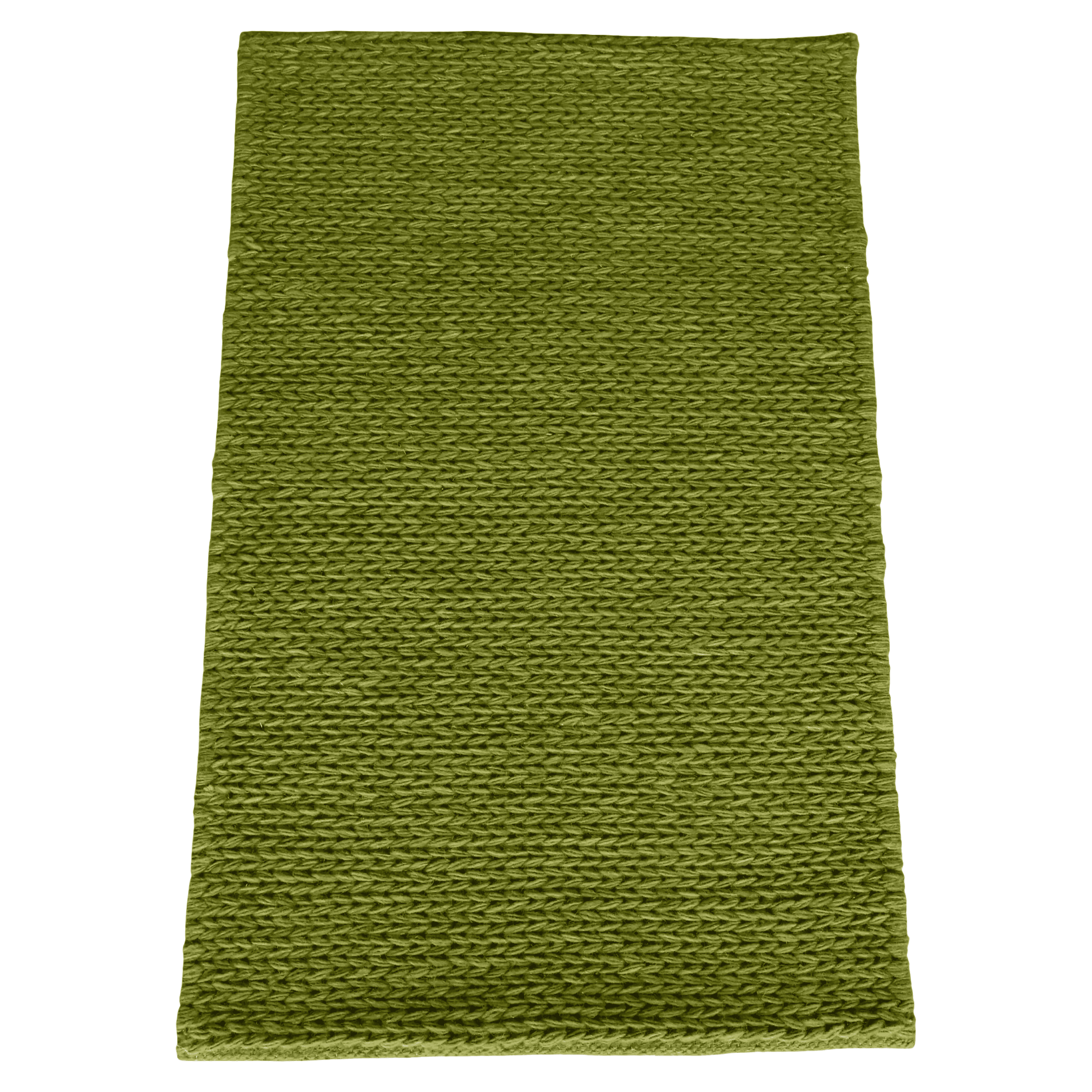Green Chain Pattern Flat Weave Rug