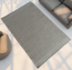 White Honeycomb Pattern Flat Weave Rug