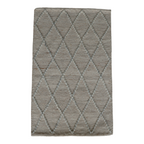 Light Sand Diamond Pattern Flat Weave Rug