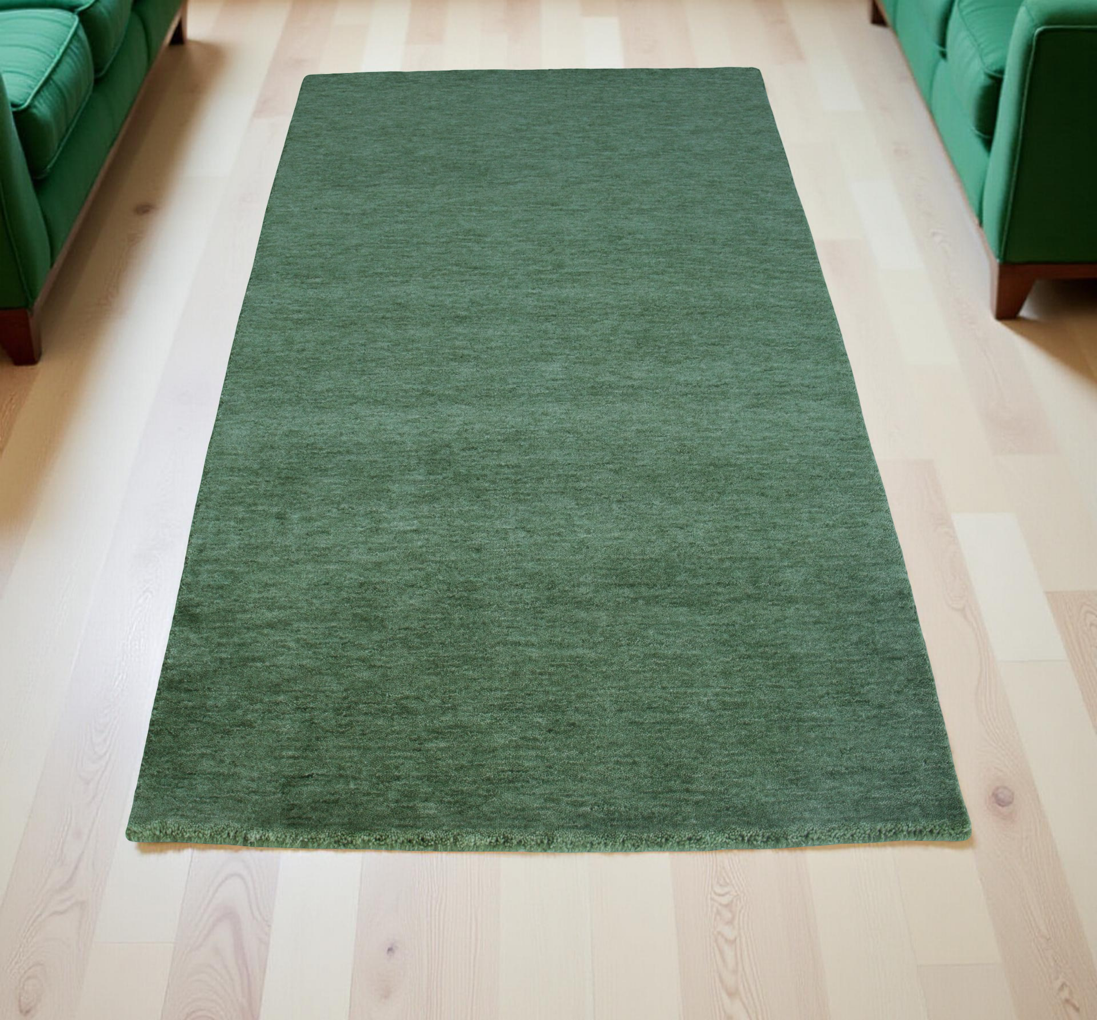 0live Green Handloom Rug