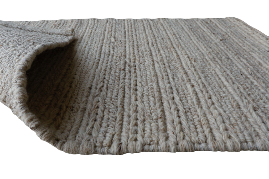 Sand With Chain Pattern Flat Weave Rug