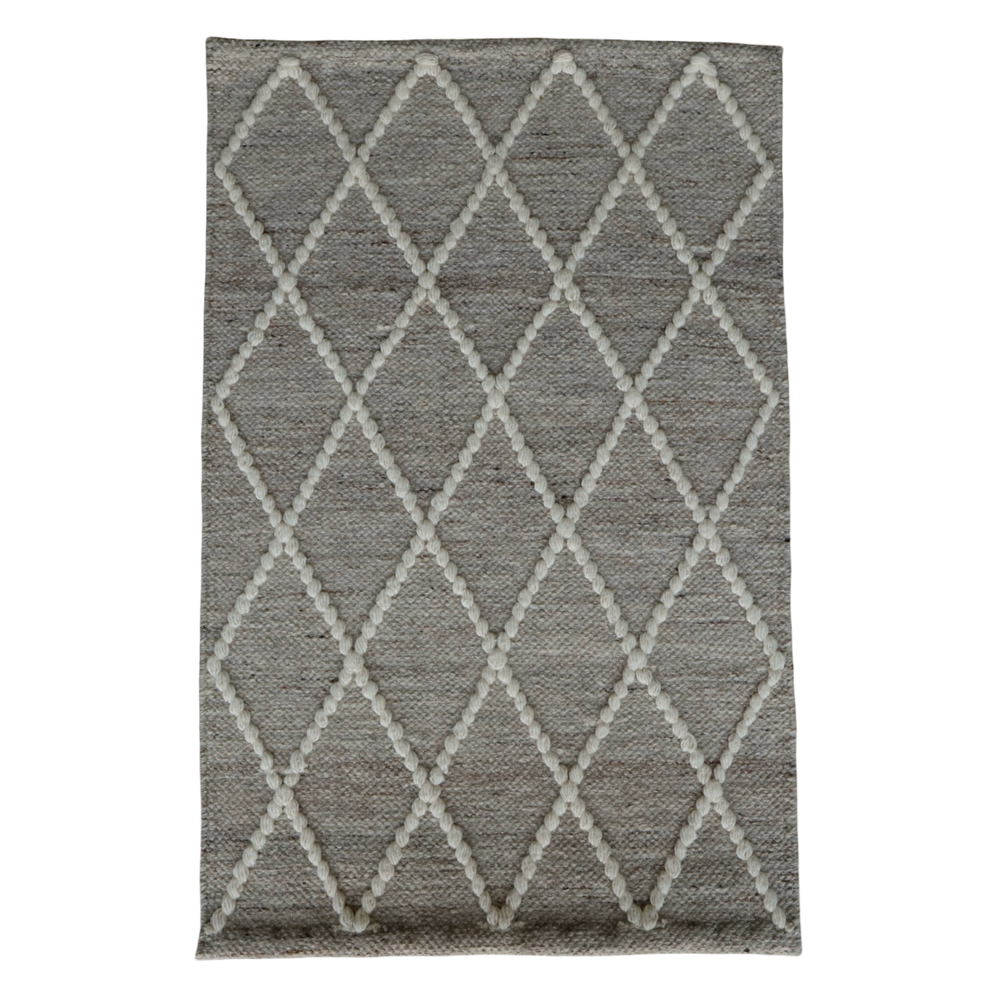 Sand Diamond Pattern Flat Weave Rug