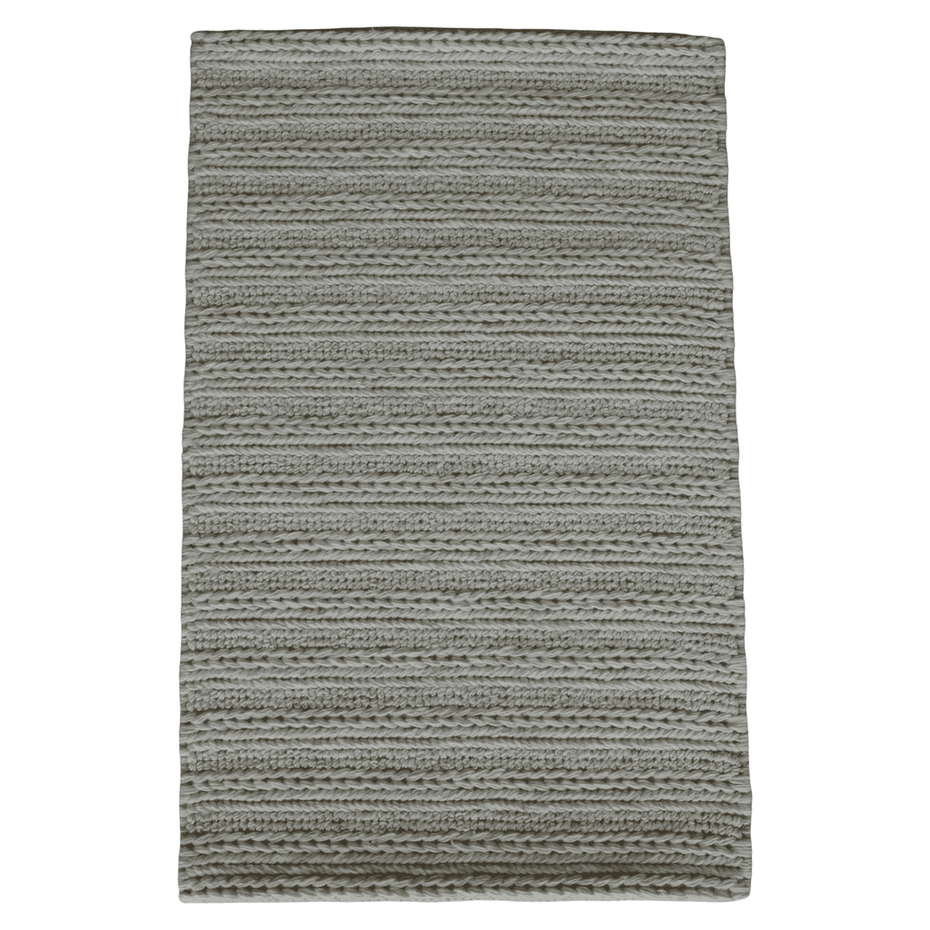 White With Chain Pattern Flat Weave Rug