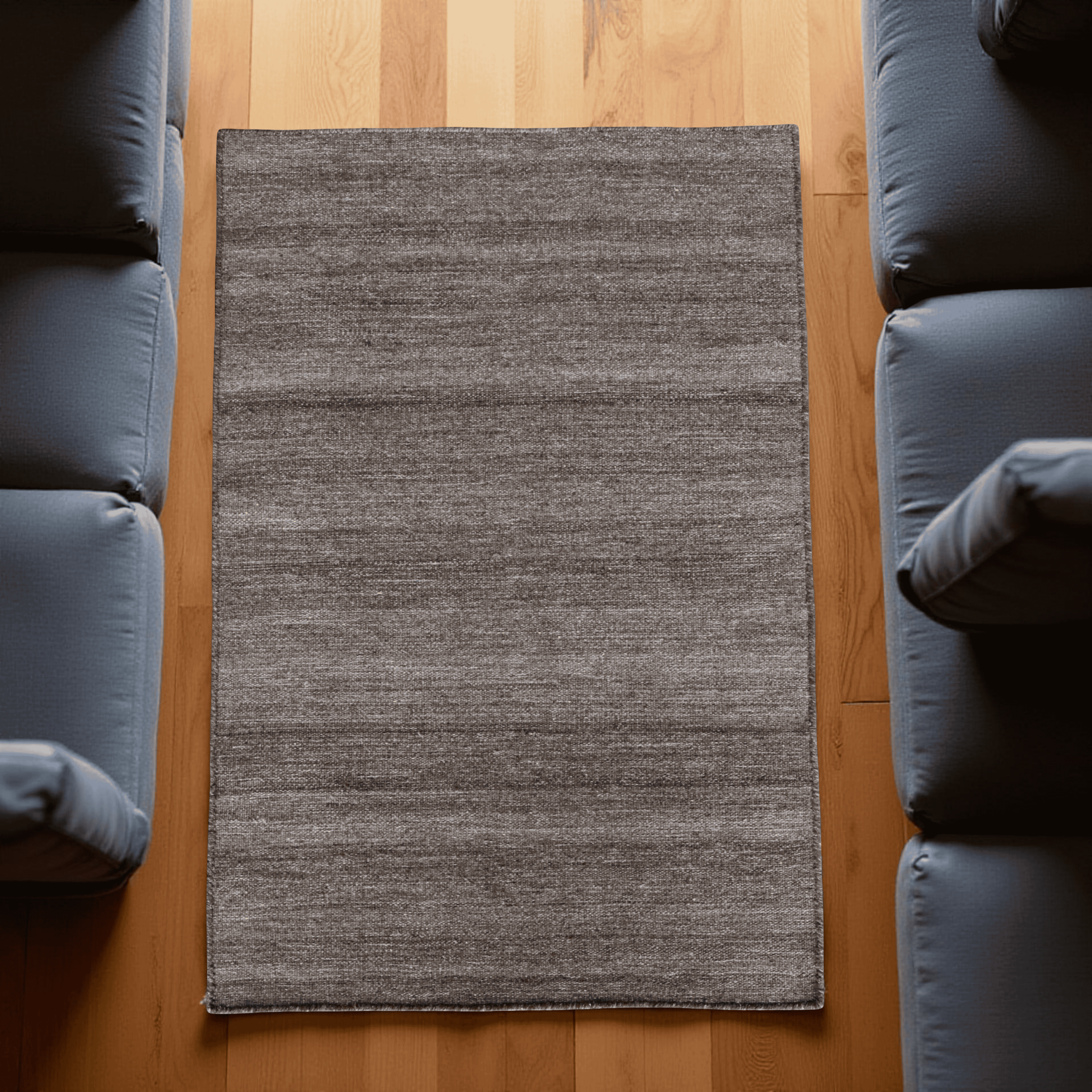 Brown Flat Weave Rug