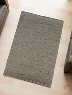 Beige Flat Weave Rug With Unique Texture On The Surface