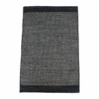 Charcoal Honeycomb Pattern Flat Weave Rug