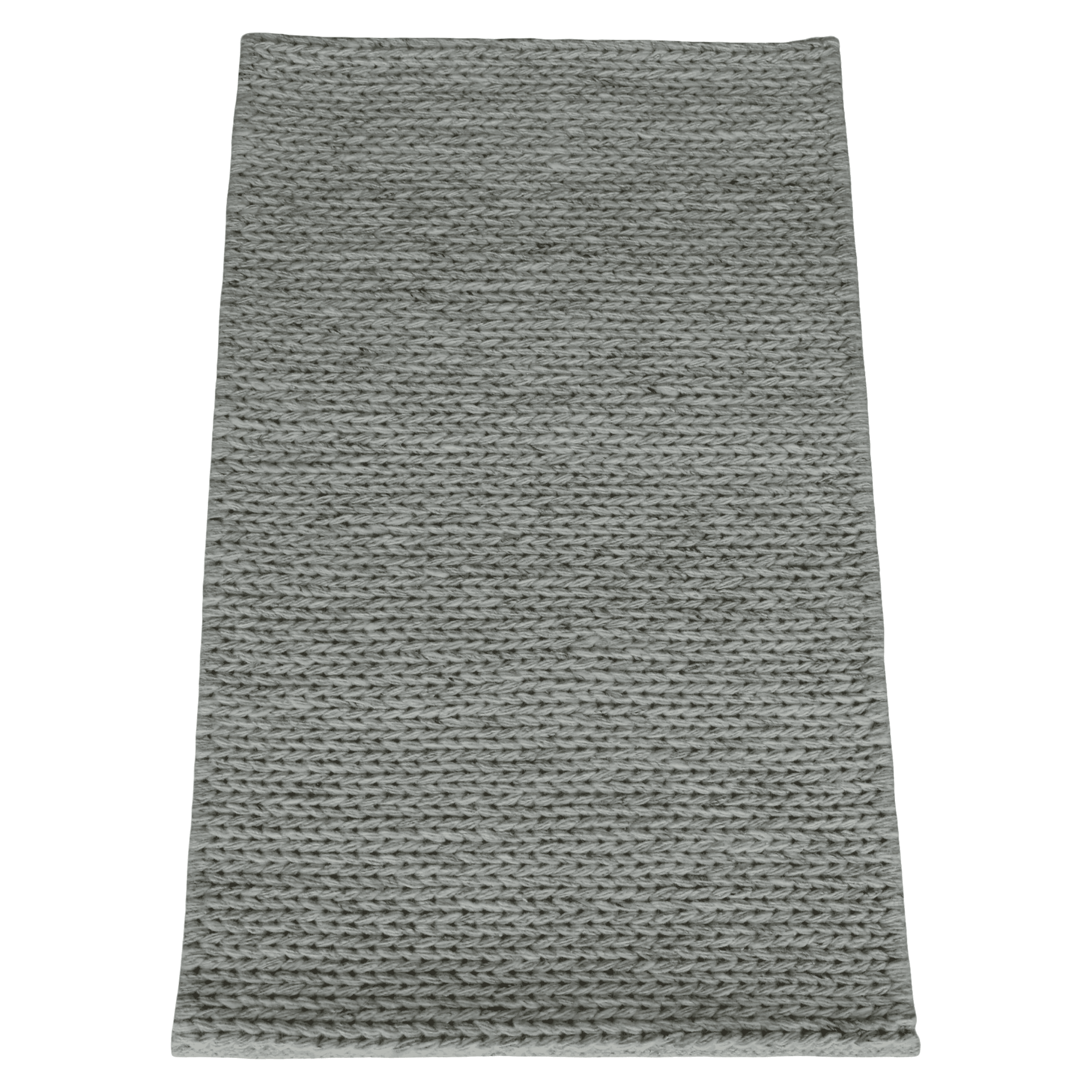 Silver With Chain Pattern Flat Weave Rug