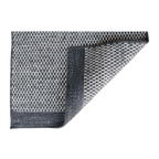 Charcoal Honeycomb Pattern Flat Weave Rug