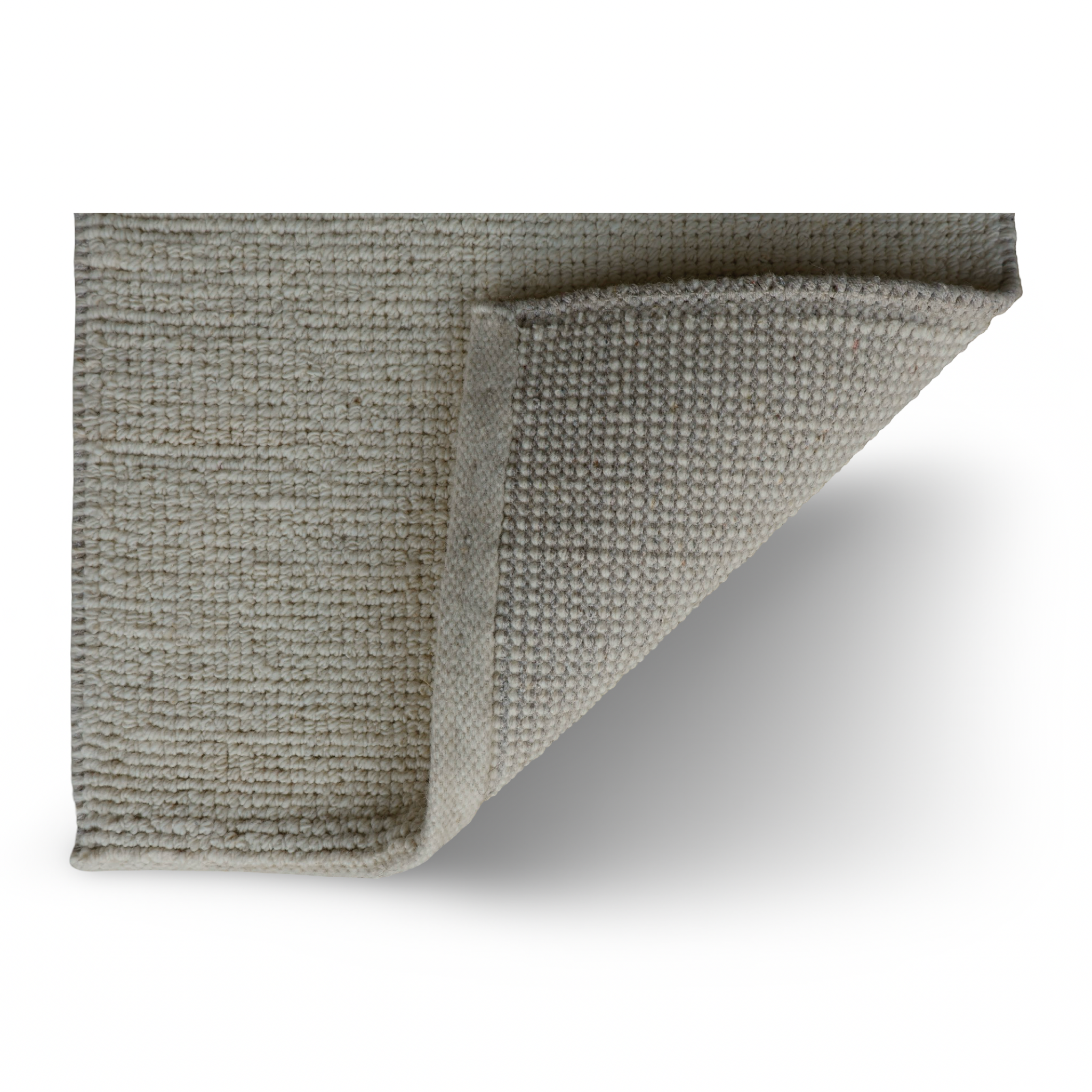 White Flat Weave Rug With Unique Texture On The Surface