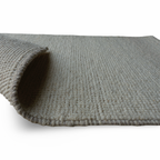 White Flat Weave Rug With Unique Texture On The Surface