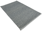 Silver With Chain Pattern Flat Weave Rug
