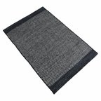 Charcoal Honeycomb Pattern Flat Weave Rug