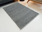 Grey With Chain Pattern Flat Weave Rug