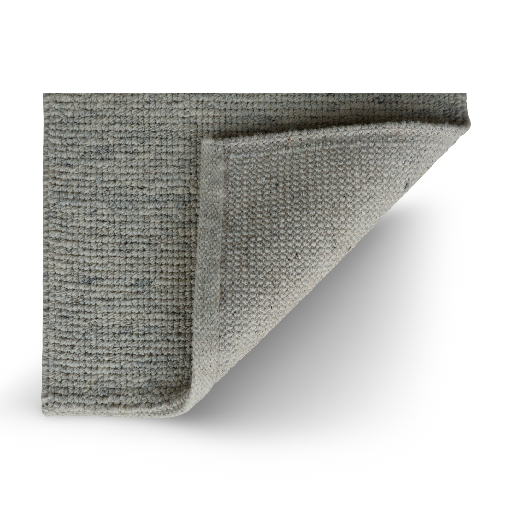 Silver Flat Weave Rug With Unique Texture On The Surface