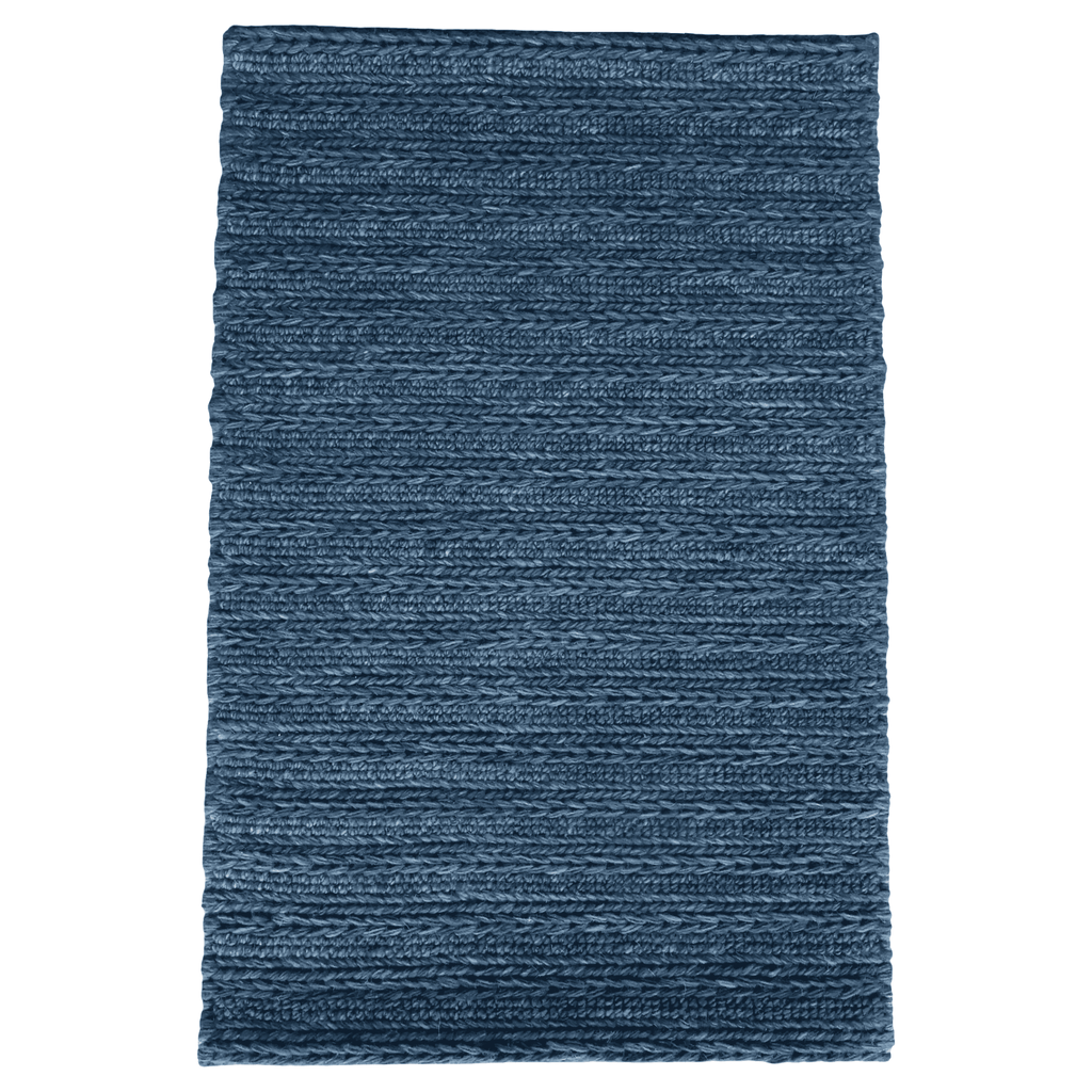 Blue Chain Pattern Flat Weave Rug