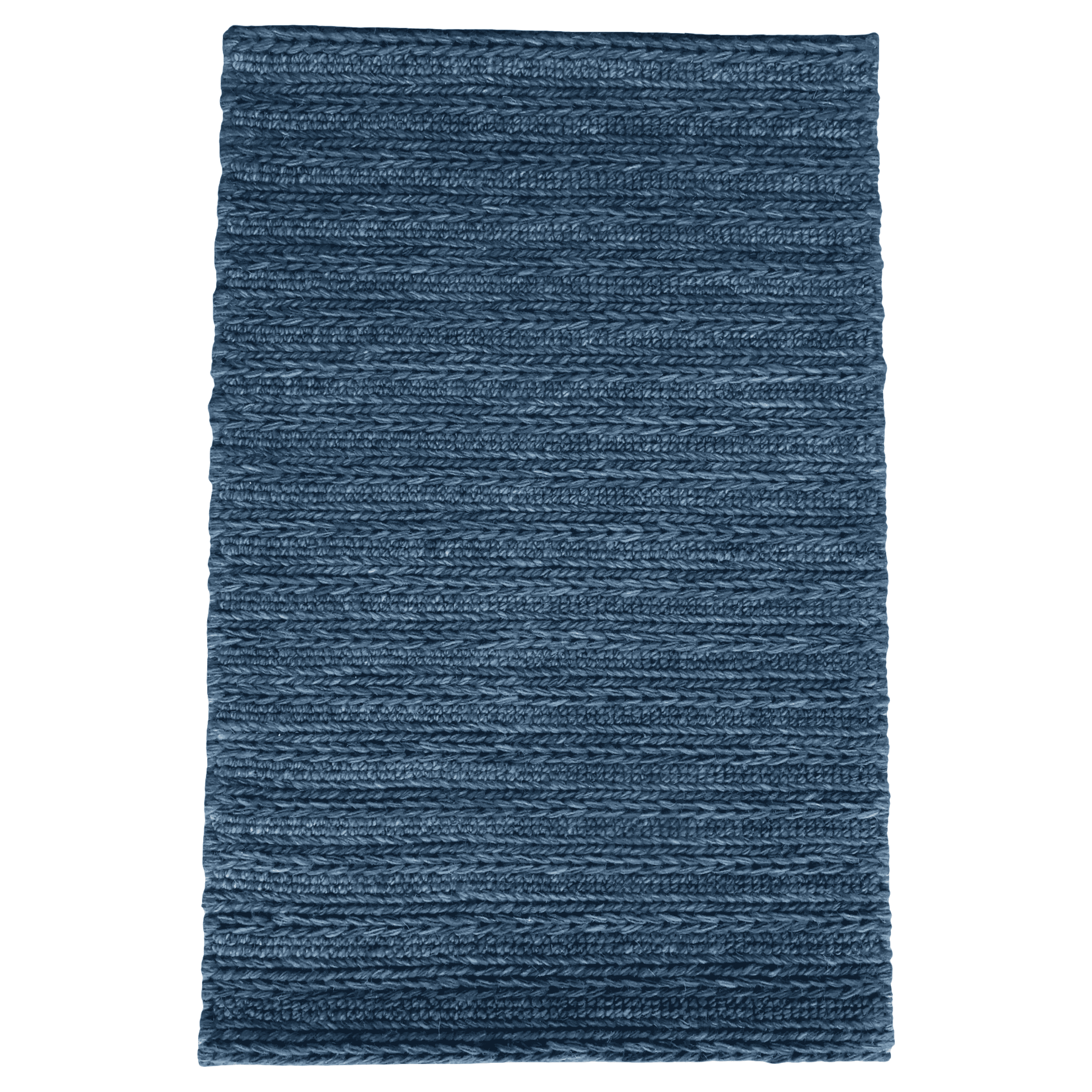 Blue Chain Pattern Flat Weave Rug