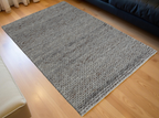 Sand With Chain Pattern Flat Weave Rug