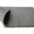 Silver Flat Weave Rug With Unique Texture On The Surface