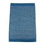 Royal Blue Honeycomb Pattern Flat Weave Rug