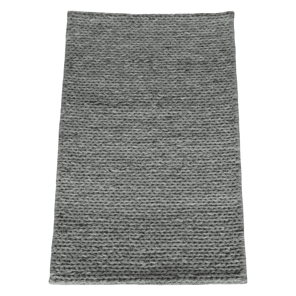 Grey With Chain Pattern Flat Weave Rug