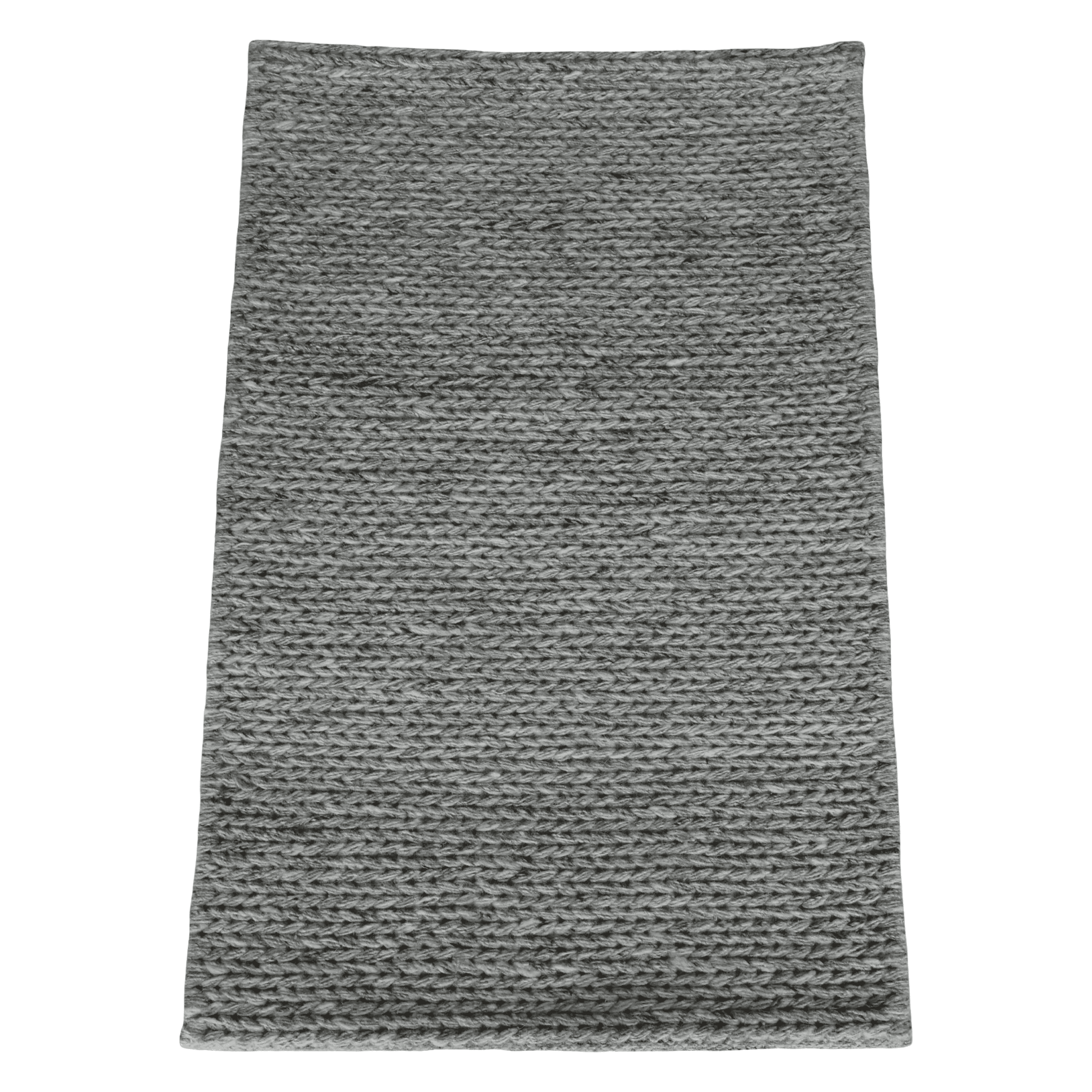 Grey With Chain Pattern Flat Weave Rug