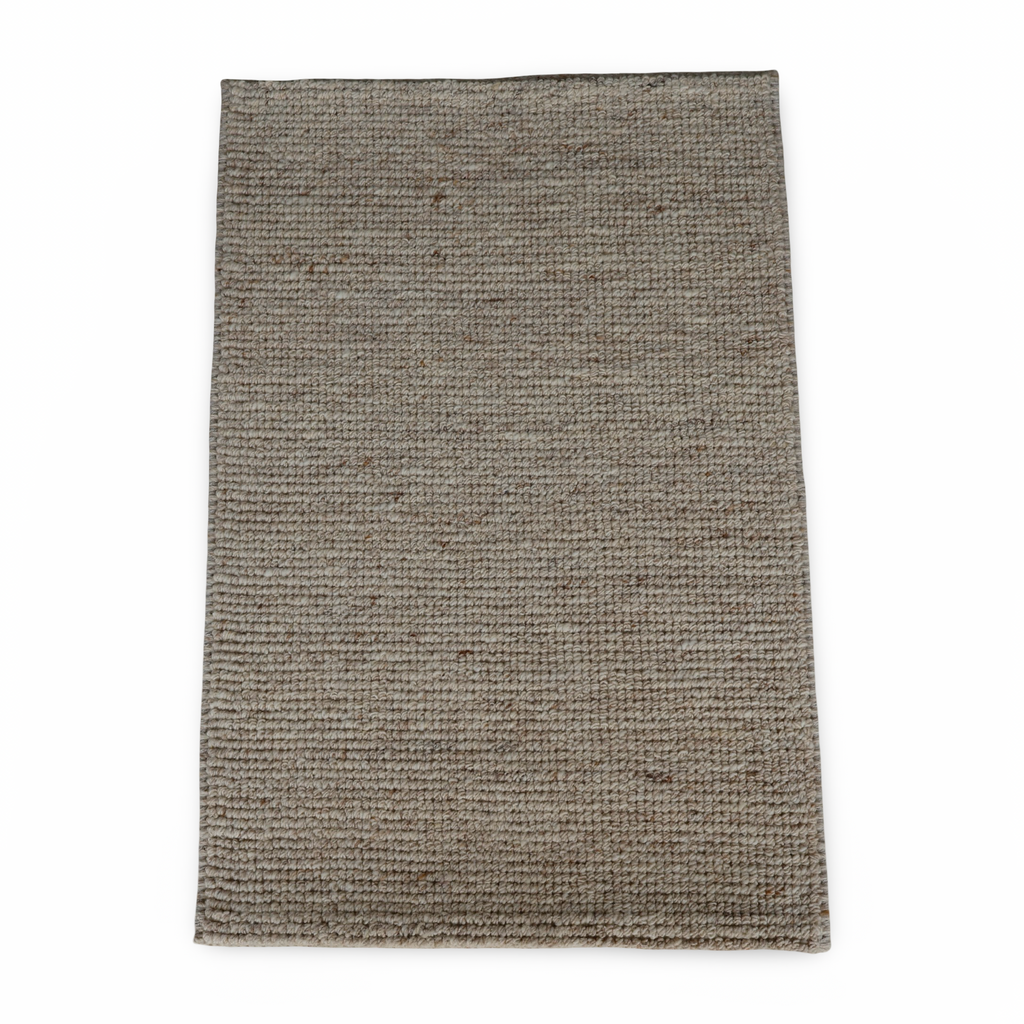Beige Flat Weave Rug With Unique Texture On The Surface