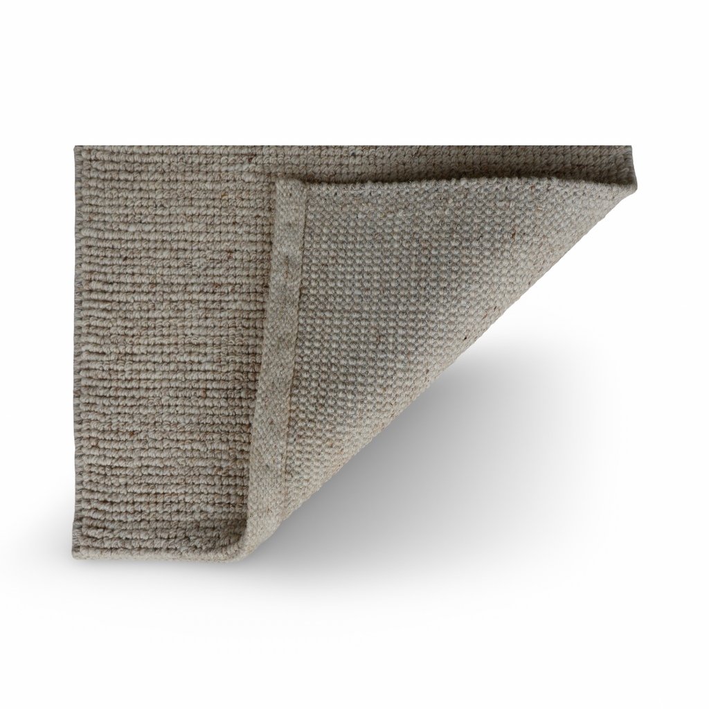 Beige Flat Weave Rug With Unique Texture On The Surface