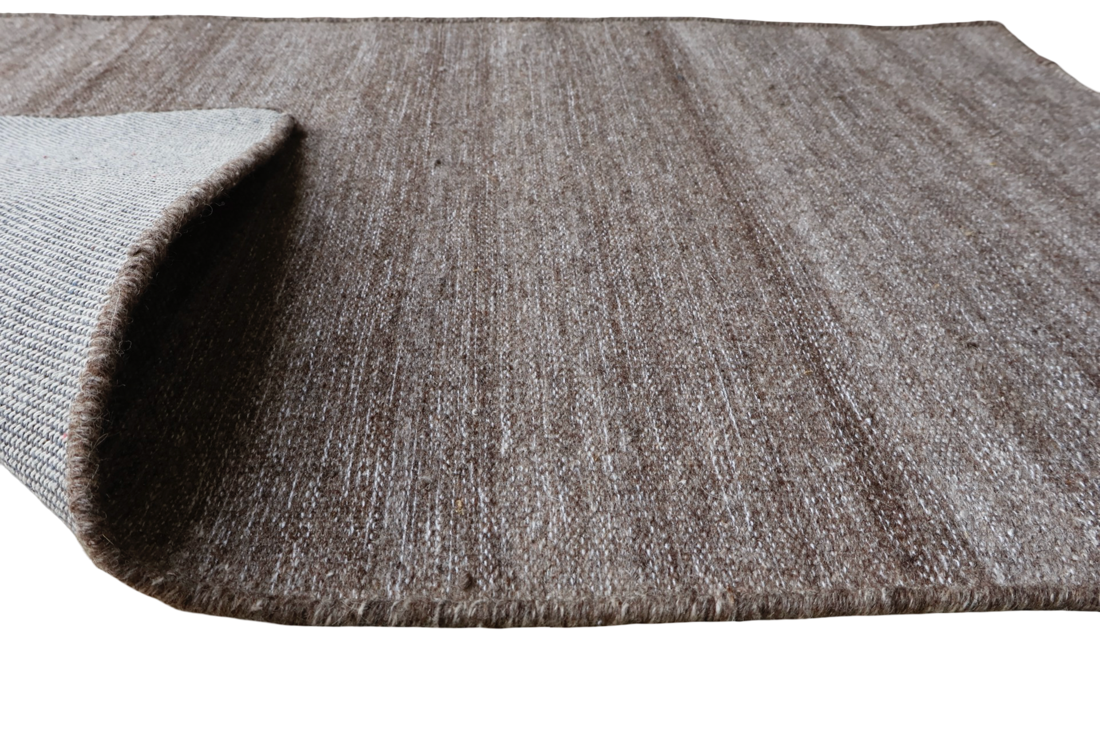 Brown Flat Weave Rug