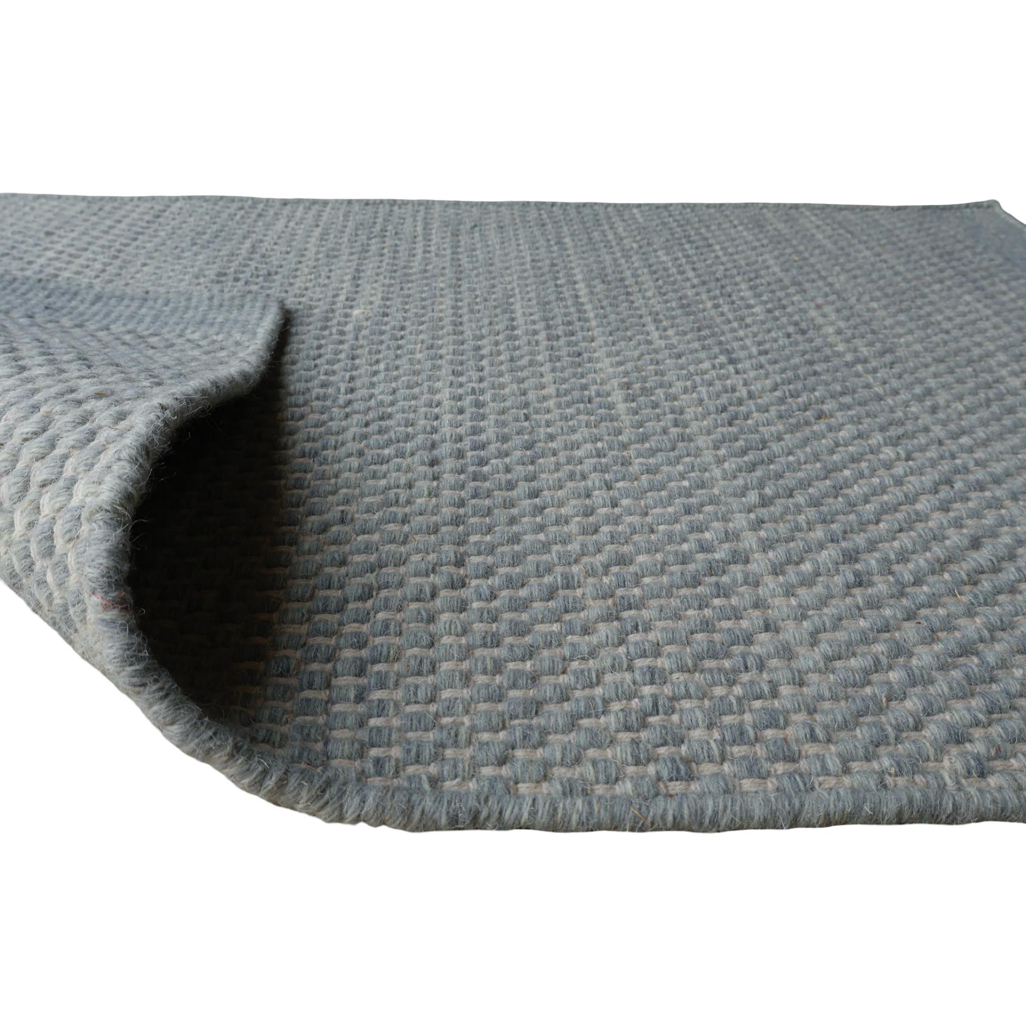 Space Grey Honeycomb Pattern Flat Weave Rug