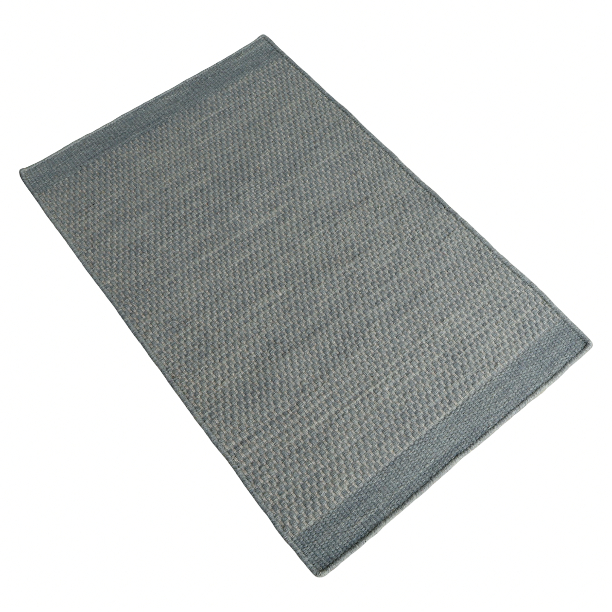 Space Grey Honeycomb Pattern Flat Weave Rug