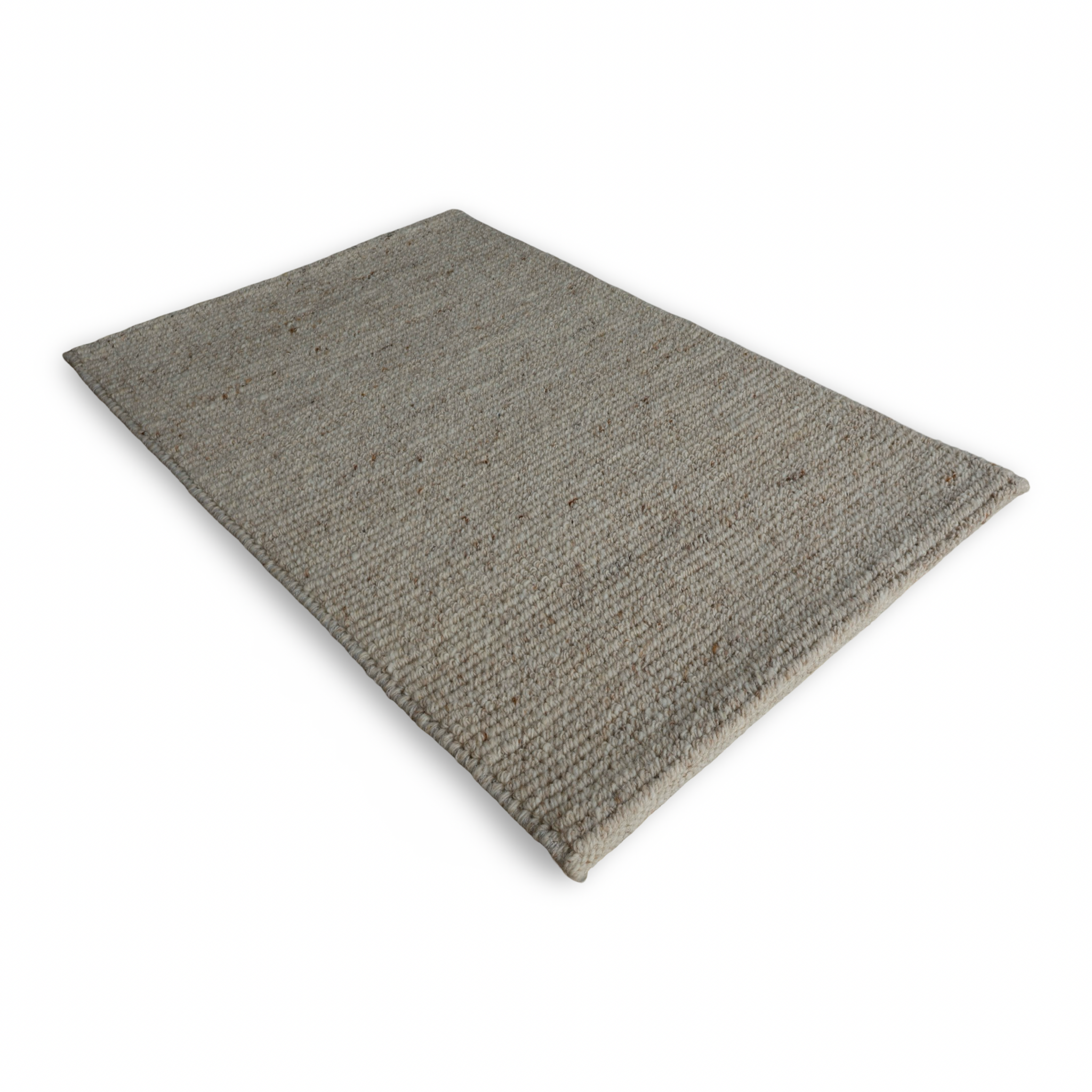 Beige Flat Weave Rug With Unique Texture On The Surface