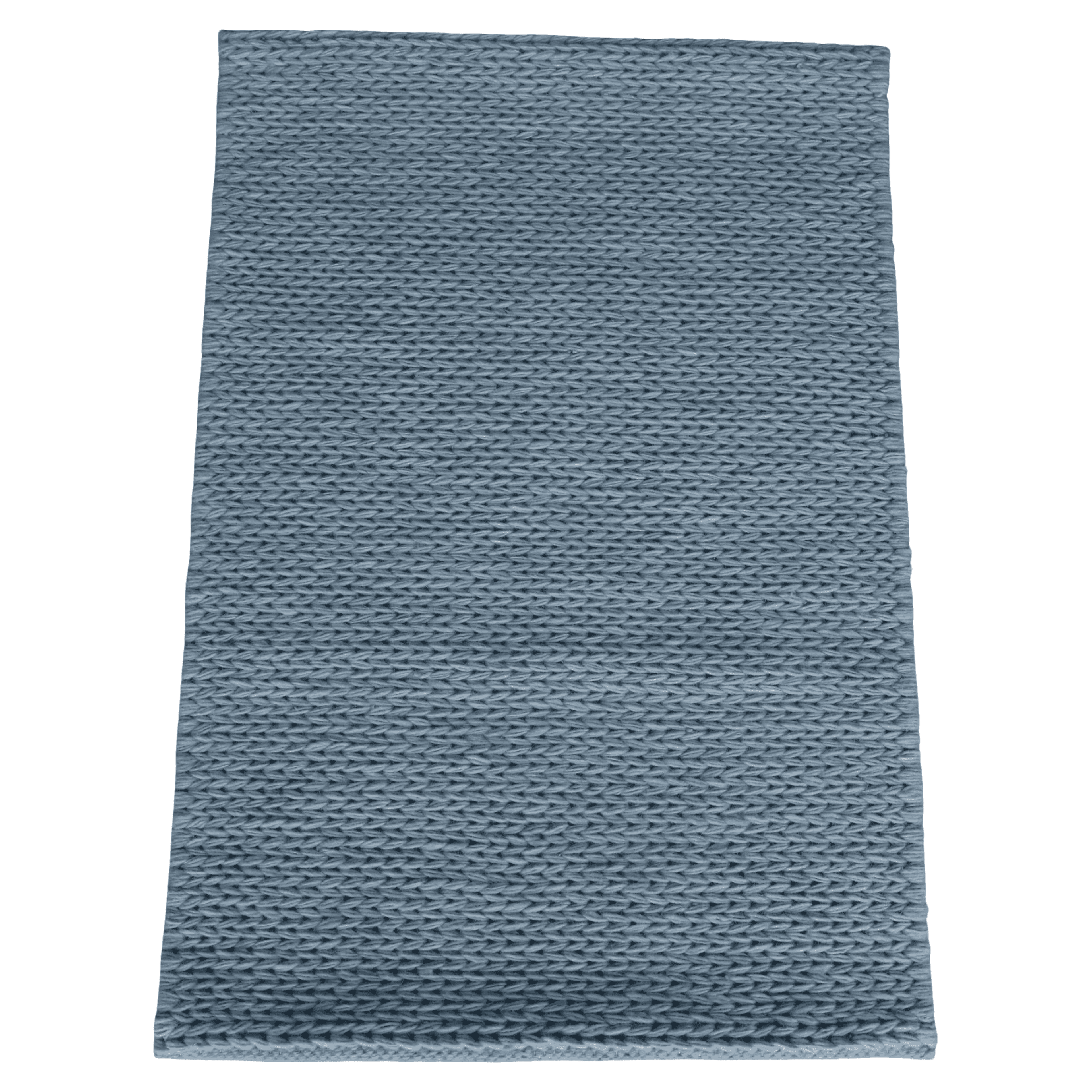 Baby Blue With Chain Pattern Flat Weave Rug