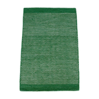Dark Green Honeycomb Pattern Flat Weave Rug
