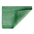 Dark Green Honeycomb Pattern Flat Weave Rug