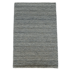 Silver With Chain Pattern Flat Weave Rug