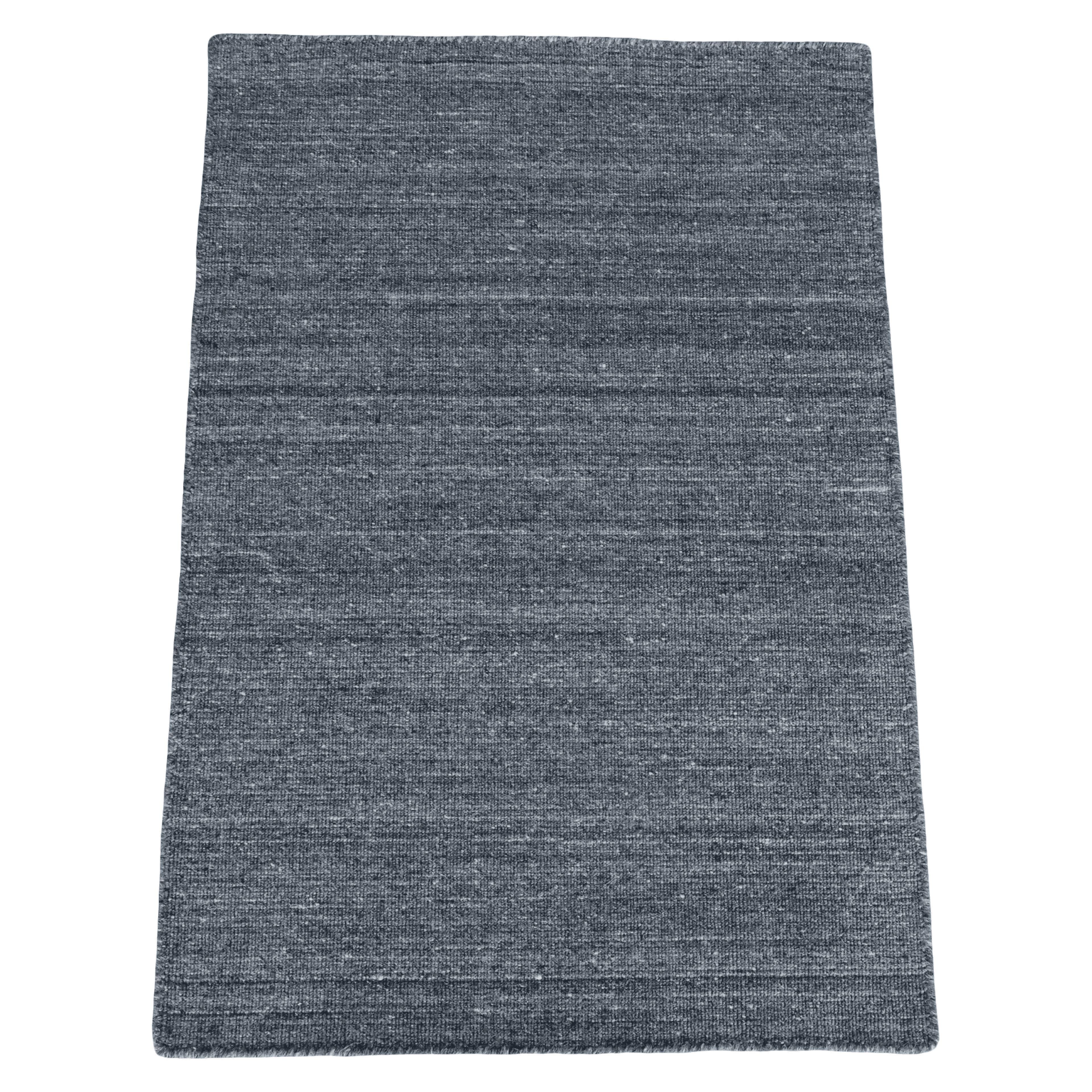 Grey Hand Woven Loom Durry Flat Weave Rug