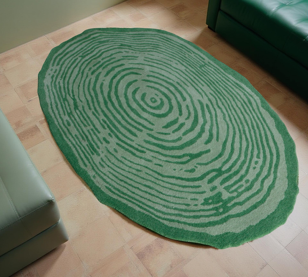 Infinite Green Handtufted Rug