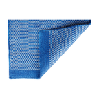 Navy Blue Honeycomb Pattern Flat Weave Rug