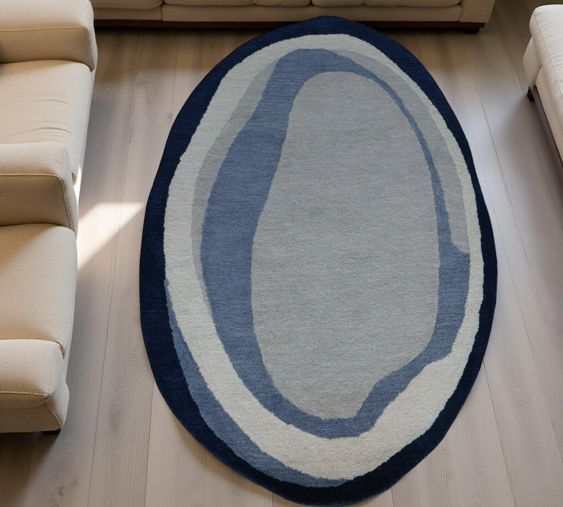 Blue Infinite Handtufted Rug