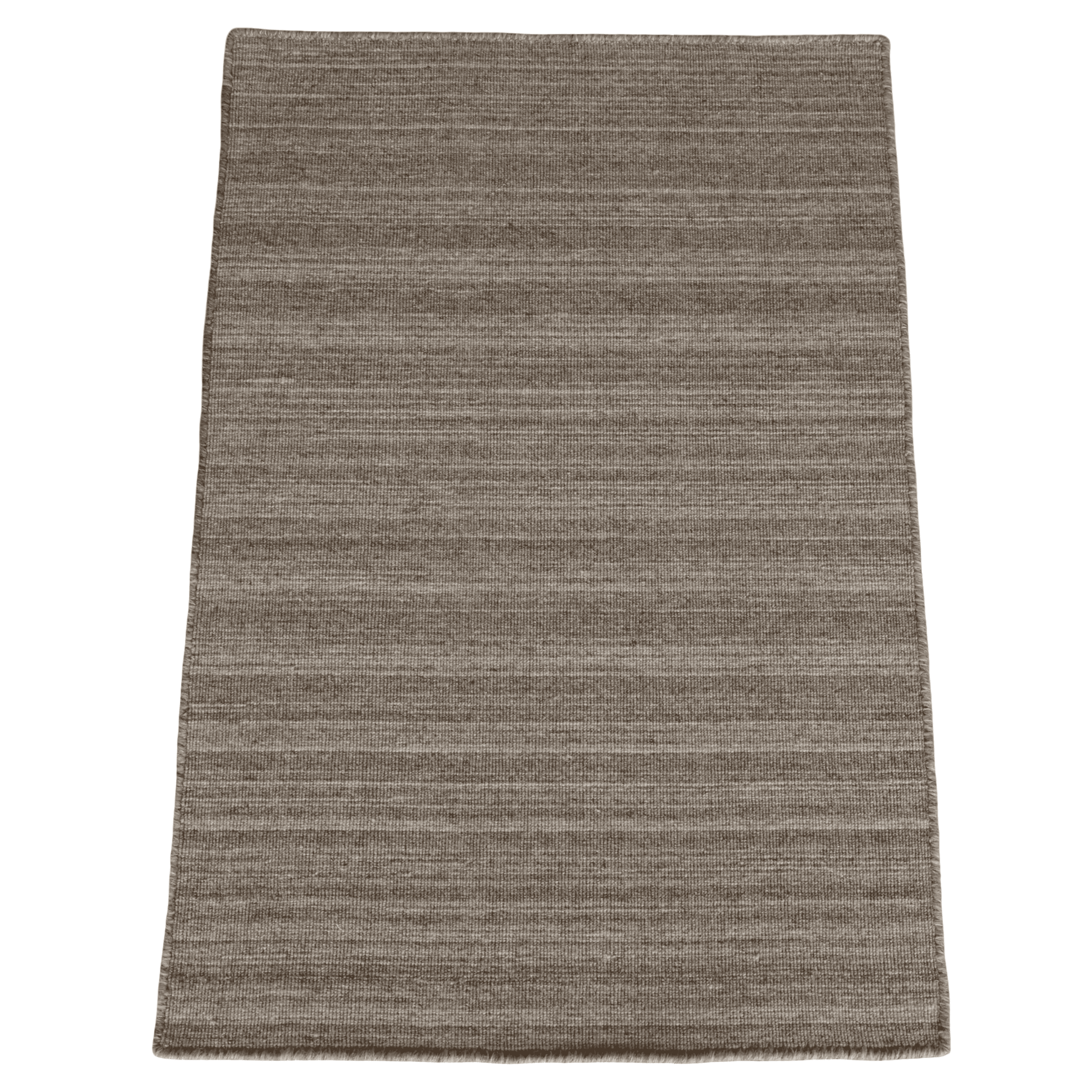 Light Brown Hand Woven Loom Durry Flat Weave Rug