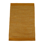 Yellow Honeycomb Pattern Flat Weave Rug