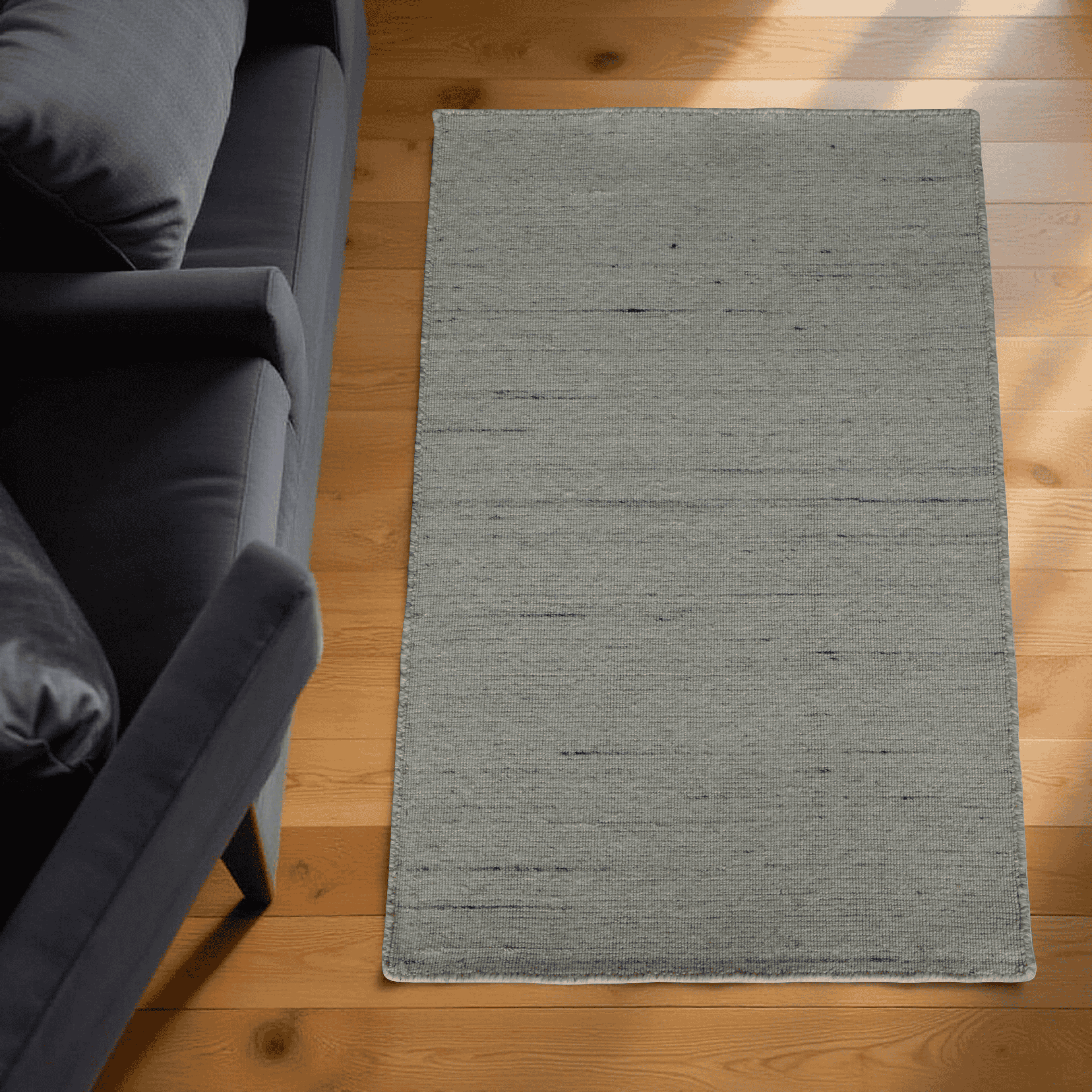 Natural White Hand Woven Loom Durry Flat Weave Rug