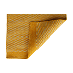 Yellow Honeycomb Pattern Flat Weave Rug